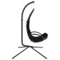 vidaXL Silla colgante de jardín con cojín acero y tela Oxford negro vidaXL Silla colgante de jardín con cojín acero y tela Oxford negro