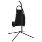 vidaXL Silla colgante de jardín con cojín acero y tela Oxford negro vidaXL Silla colgante de jardín con cojín acero y tela Oxford negro
