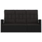 vidaXL Banco jardín reclinable y cojines ratán sintético negro 173 cm vidaXL Banco jardín reclinable y cojines ratán sintético negro 173 cm