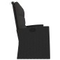 vidaXL Banco jardín reclinable y cojines ratán sintético negro 173 cm vidaXL Banco jardín reclinable y cojines ratán sintético negro 173 cm