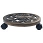 vidaXL Soporte con ruedas de plantas 6 uds plástico color bronce 30 cm vidaXL Soporte con ruedas de plantas 6 uds plástico color bronce 30 cm