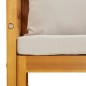 vidaXL Sillón de jardín madera maciza acacia con cojines gris claro vidaXL Sillón de jardín madera maciza acacia con cojines gris claro
