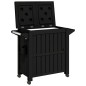 vidaXL Carrito de servicio 3 en 1 polipropileno negro vidaXL Carrito de servicio 3 en 1 polipropileno negro