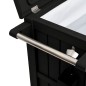 vidaXL Carrito de servicio 3 en 1 polipropileno negro vidaXL Carrito de servicio 3 en 1 polipropileno negro