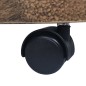 vidaXL Soporte con ruedas de plantas 6 uds plástico color bronce 30 cm vidaXL Soporte con ruedas de plantas 6 uds plástico color bronce 30 cm