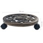 vidaXL Soporte con ruedas de plantas 6 uds plástico color bronce 30 cm vidaXL Soporte con ruedas de plantas 6 uds plástico color bronce 30 cm