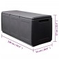 vidaXL Baúl de almacenaje jardín gris oscuro y negro 330 L 138x53x57cm vidaXL Baúl de almacenaje jardín gris oscuro y negro 330 L 138x53x57cm
