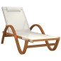 vidaXL Tumbona con cojín textileno blanco y madera maciza de álamo vidaXL Tumbona con cojín textileno blanco y madera maciza de álamo