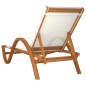 vidaXL Tumbona con cojín textileno blanco y madera maciza de álamo vidaXL Tumbona con cojín textileno blanco y madera maciza de álamo