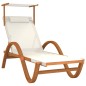 vidaXL Tumbona con dosel textileno blanco y madera maciza de álamo vidaXL Tumbona con dosel textileno blanco y madera maciza de álamo