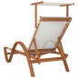 vidaXL Tumbona con dosel textileno blanco y madera maciza de álamo vidaXL Tumbona con dosel textileno blanco y madera maciza de álamo