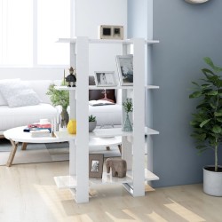 vidaXL Estantería/divisor de espacios blanco brillante 80x30x123,5 cm