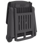vidaXL Tumbona plegable con ruedas PP gris antracita vidaXL Tumbona plegable con ruedas PP gris antracita