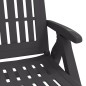 vidaXL Tumbona plegable con ruedas PP gris antracita vidaXL Tumbona plegable con ruedas PP gris antracita