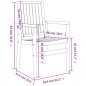 vidaXL Sillas de jardín apilables 2 uds madera de teca 56,5x57,5x91 cm vidaXL Sillas de jardín apilables 2 uds madera de teca 56,5x57,5x91 cm
