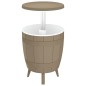 vidaXL Mesa nevera 3 en 1 polipropileno marrón claro vidaXL Mesa nevera 3 en 1 polipropileno marrón claro