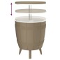 vidaXL Mesa nevera 3 en 1 polipropileno marrón claro vidaXL Mesa nevera 3 en 1 polipropileno marrón claro