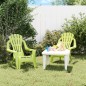 vidaXL Sillas de jardín niños 2 uds aspecto madera PP verde 37x34x44cm vidaXL Sillas de jardín niños 2 uds aspecto madera PP verde 37x34x44cm