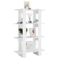vidaXL Estantería/divisor de espacios blanco brillante 80x30x123,5 cm vidaXL Estantería/divisor de espacios blanco brillante 80x30x123,5 cm