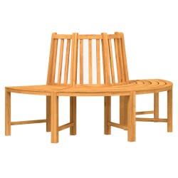 vidaXL Banco de árbol semicircular madera maciza de teca Ø160 cm