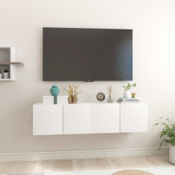 vidaXL Muebles de salón colgantes 2 unidades blanco brillo 60x30x30 cm