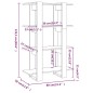 vidaXL Estantería/divisor de espacios blanco brillante 80x30x123,5 cm vidaXL Estantería/divisor de espacios blanco brillante 80x30x123,5 cm