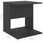 vidaXL Mesa auxiliar de madera contrachapada gris 45x45x48 cm vidaXL Mesa auxiliar de madera contrachapada gris 45x45x48 cm