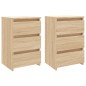 vidaXL Mesitas de noche 2 uds contrachapada roble Sonoma 40x35x62,5cm vidaXL Mesitas de noche 2 uds contrachapada roble Sonoma 40x35x62,5cm