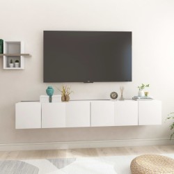 vidaXL Muebles de salón colgantes 3 unidades blanco 60x30x30 cm