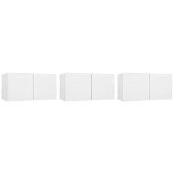 vidaXL Muebles de salón colgantes 3 unidades blanco 60x30x30 cm