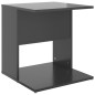 vidaXL Mesa auxiliar madera contrachapada gris brillante 45x45x48 cm vidaXL Mesa auxiliar madera contrachapada gris brillante 45x45x48 cm
