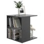 vidaXL Mesa auxiliar madera contrachapada gris brillante 45x45x48 cm vidaXL Mesa auxiliar madera contrachapada gris brillante 45x45x48 cm