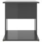 vidaXL Mesa auxiliar madera contrachapada gris brillante 45x45x48 cm vidaXL Mesa auxiliar madera contrachapada gris brillante 45x45x48 cm