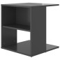 vidaXL Mesa auxiliar madera contrachapada gris brillante 45x45x48 cm vidaXL Mesa auxiliar madera contrachapada gris brillante 45x45x48 cm