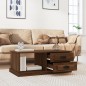 vidaXL Mesa de centro madera contrachapada roble marrón 90x50x35 cm vidaXL Mesa de centro madera contrachapada roble marrón 90x50x35 cm
