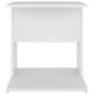 vidaXL Mesa auxiliar de madera contrachapada blanco 45x45x48 cm vidaXL Mesa auxiliar de madera contrachapada blanco 45x45x48 cm