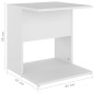vidaXL Mesa auxiliar de madera contrachapada blanco 45x45x48 cm vidaXL Mesa auxiliar de madera contrachapada blanco 45x45x48 cm