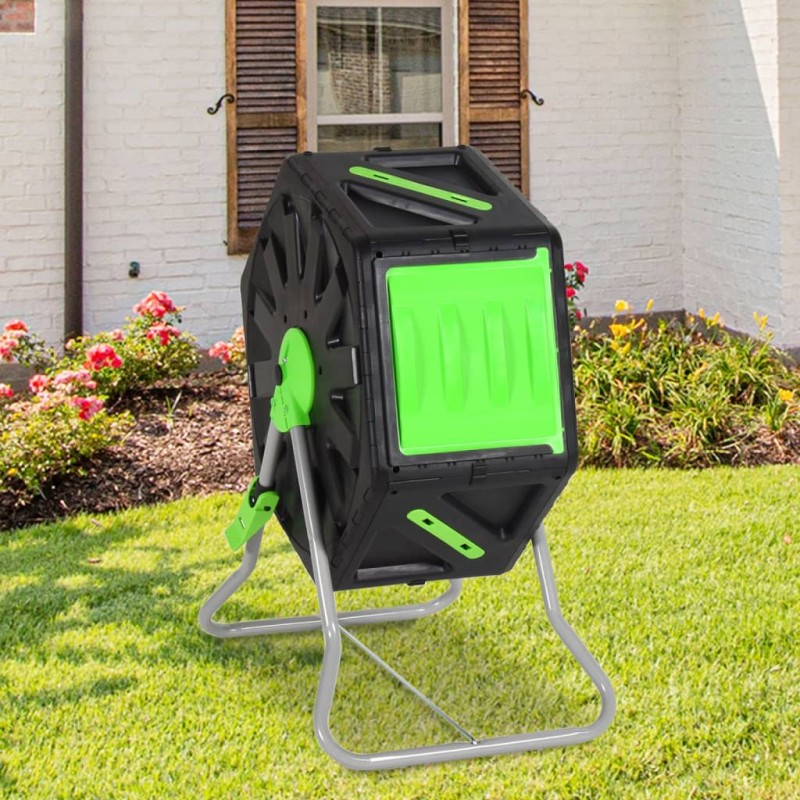 vidaXL Compostador giratorio polipropileno 60x43x74 cm 70 L vidaXL Compostador giratorio polipropileno 60x43x74 cm 70 L