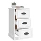 vidaXL Mesita de noche madera contrachapada blanca 39x39x67 cm vidaXL Mesita de noche madera contrachapada blanca 39x39x67 cm