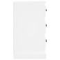 vidaXL Mesita de noche madera contrachapada blanca 39x39x67 cm vidaXL Mesita de noche madera contrachapada blanca 39x39x67 cm