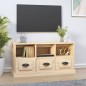 vidaXL Mueble para TV madera contrachapada roble Sonoma 100x35x50 cm