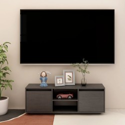 vidaXL Mueble de TV madera maciza de pino gris 110x30x40 cm 