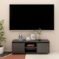 vidaXL Mueble de TV madera maciza de pino gris 110x30x40 cm 