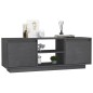 vidaXL Mueble de TV madera maciza de pino gris 110x30x40 cm 