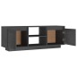 vidaXL Mueble de TV madera maciza de pino gris 110x30x40 cm 