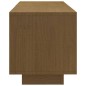 vidaXL Mueble de TV de madera maciza pino marrón miel 110x30x33,5 cm