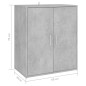 vidaXL Mueble zapatero madera de ingeniería gris hormigón 60x35x70 cm vidaXL Mueble zapatero madera de ingeniería gris hormigón 60x35x70 cm