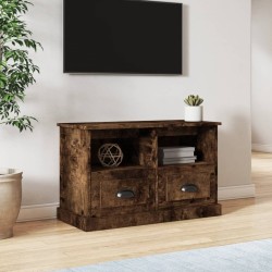 vidaXL Mueble para TV madera contrachapada roble ahumado 80x35x50 cm