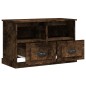 vidaXL Mueble para TV madera contrachapada roble ahumado 80x35x50 cm