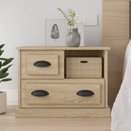 vidaXL Mesita de noche color roble Sonoma 60x39x45 cm
